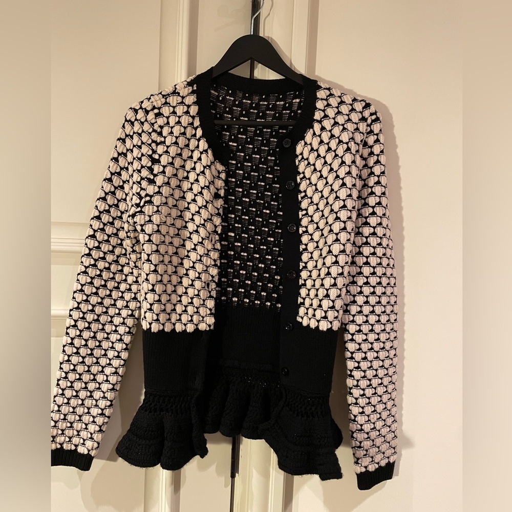 Black and Cream Women's Sweater